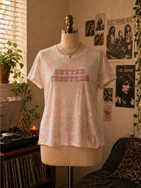 Women's 'Better Together' Pink Tie-Dye Graphic Tee